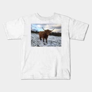 Scottish Highland Cattle Cow 2154 Kids T-Shirt